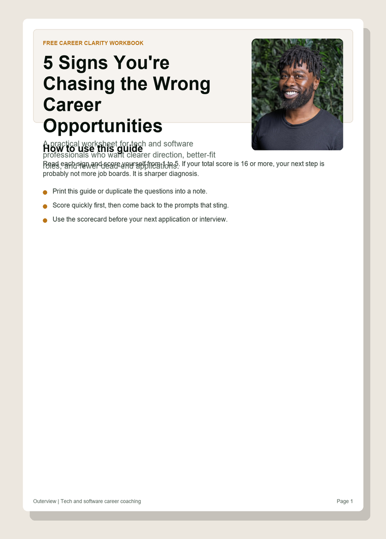 Preview of the Outerview career clarity workbook PDF